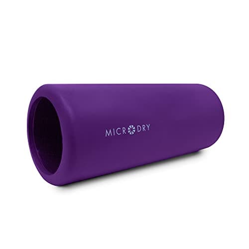 MICRODRY Deluxe Fitness Foam Back Roller for Muscle Relief, Roller for Yoga, Stretching, Deep Tissue Firm Massage & Trigger Point Release, Exercise Workout at Home or Gym, 13x5.3, Purple