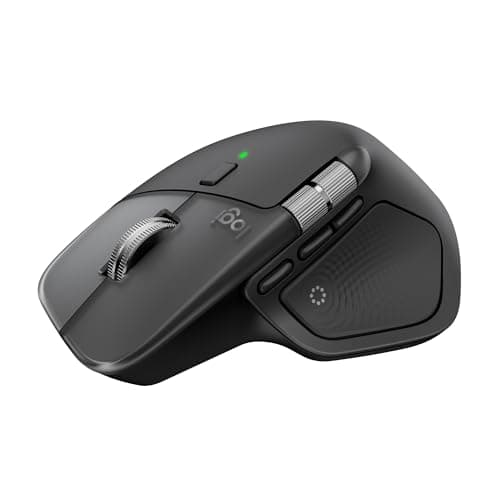 Logitech MX Master 4 for Mac, Ergonomic Bluetooth Mouse with Advanced Performance Haptic Feedback, Ultra-Fast Scrolling, USB-C Charging, MacOS, iPadOS, Windows - Space Black