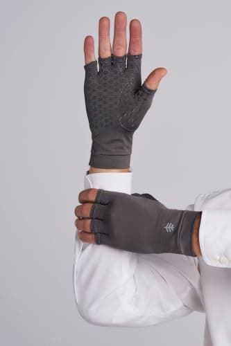 Coolibar Fingerless UV Sun Gloves - UPF 50+ Sun Protection - Ouray in Charcoal