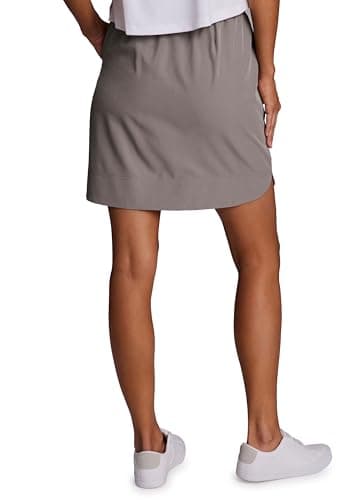 RBX Longer Length Skort for Women Quick Drying Woven Pickleball Golf Skort with Pockets for Tennis, Hiking Driftwood M