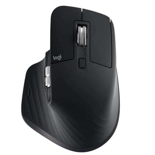 Logitech MX Master 3S - Wireless Performance Mouse with Ultra-Fast Scrolling, Ergo, 8K DPI, Track on Glass, Quiet Clicks, USB-C, Bluetooth, Windows, Linux, Chrome (Black)