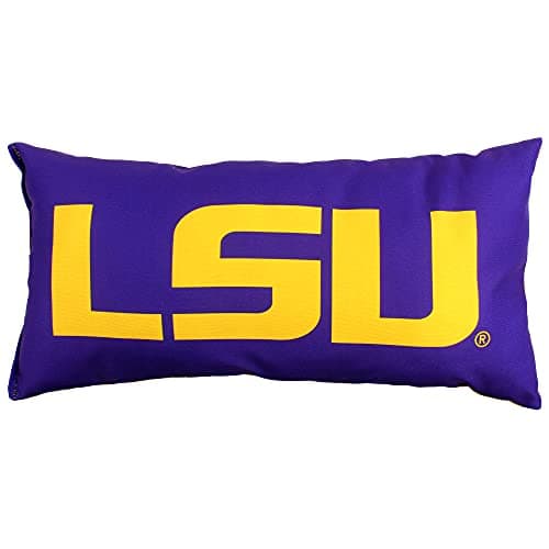 College Covers Everything Comfy LSU Tigers 2 Sided Bolster Small Travel Pillow Decorative Pillow 16 x 6