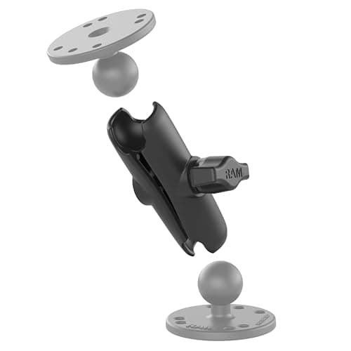 RAM Mounts Medium Double Socket Arm for B Size 1″ Ball Mount Components, RAM Mount Connector Arm, Marine-Grade Aluminum RAM-B-201U