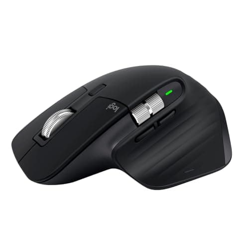 Logitech MX Master 3S - Wireless Performance Mouse with Ultra-Fast Scrolling, Ergo, 8K DPI, Track on Glass, Quiet Clicks, USB-C, Bluetooth, Windows, Linux, Chrome (Black)
