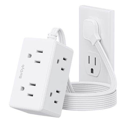5Ft Flat Plug Power Strip Review – Compact 6-Outlet Desk Extension Tested