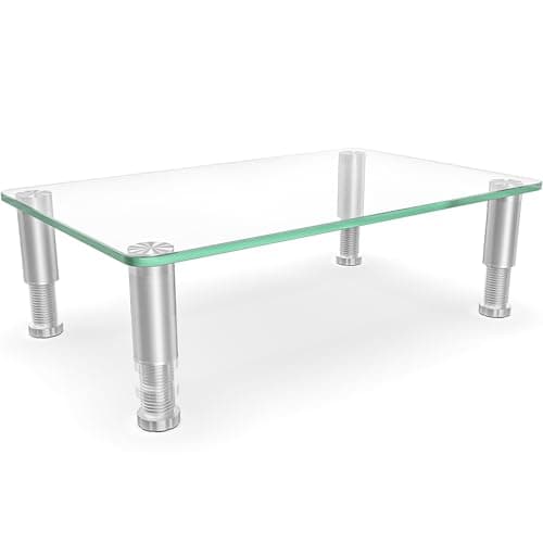 Hemudu Glass Monitor Riser Review – Clear, Adjustable Desk Stand?