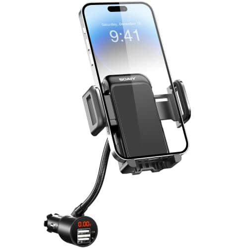 SOAIY Supporto Auto Smartphone 3-in-1 con Caricatore USB e Voltmetro – Recensione