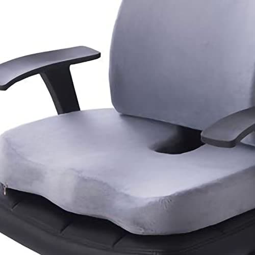 Nurnesy Memory Foam Lumbar Support Cushion Set, Lumbar Silla Oficina, for Office Dinner Chair, Gardening Sitting Butt Cushion (Cushion and Back Cushion Combination Set)