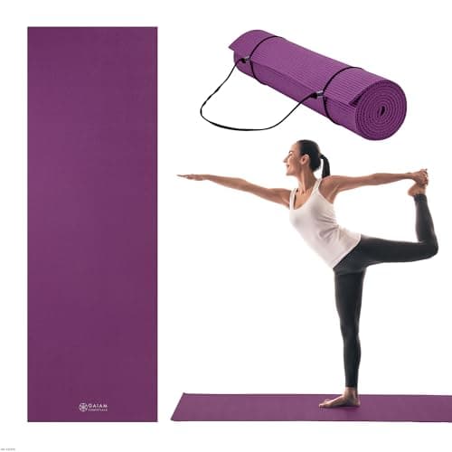 Gaiam Essentials Yoga Mat Review – Solid 6mm Mat for Home Workouts