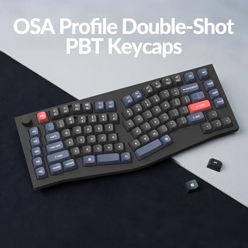 Keychron Q10 Wired Custom Mechanical Keyboard Knob Version, 75% Alice Layout QMK/VIA Programmable Macro with Hot-swappable Gateron G Pro Brown Switch Compatible with Mac Windows Linux (Black)