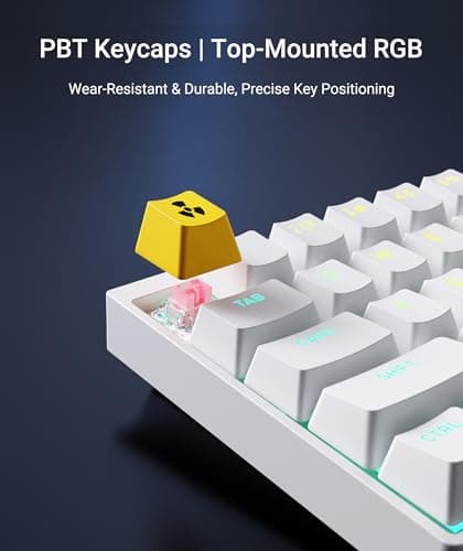 Syntech Chronos G68HE Hall Effect Rapid Trigger Keyboard, 65% Magnetic Mechanical Keyboard, 68 Keys Pre-Lubed Adjustable Magnetic Switch Support SnapTap and Macros, PBT Keycaps, Aluminum Alloy, Yellow