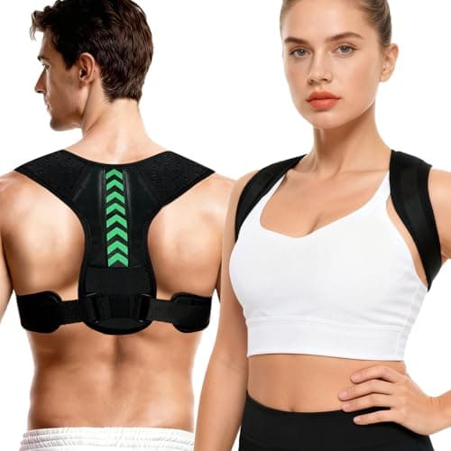Asahaye Posture Corrector for Women and Men, Adjustable Back Brace Posture Corrector for Upper & Mid Spine Support, Breathable Back Brace for Improving Neck, Shoulder and Back Posture Pain Relief