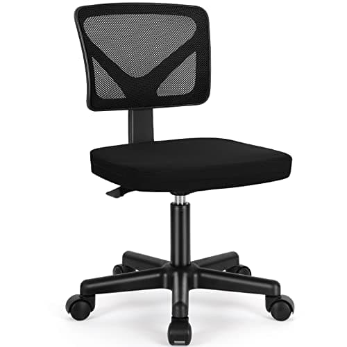 Sweetcrispy Armless Office Chair Review 2025 - Compacte Ergonomische Bureaustoel