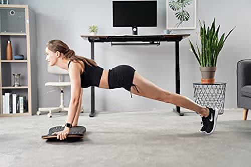 FEZIBO Standing Desk Mat Balance Board, Anti Fatigue Mat Standing Desk Office, Wobble Board with Ergonomic Design, Obsidian Black