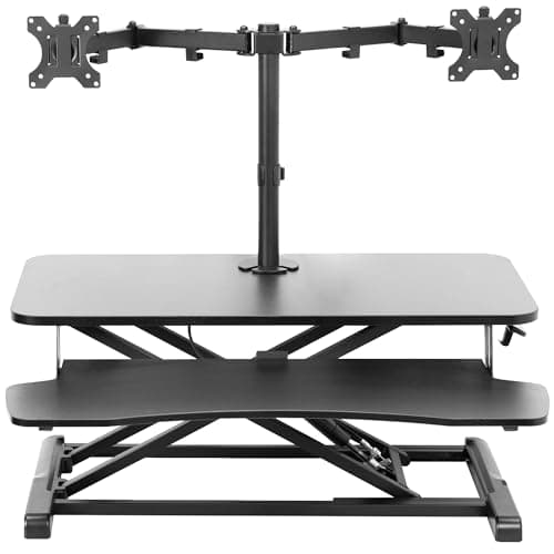 VIVO Standing Desk Converter Review – Dual Monitor Riser Tested