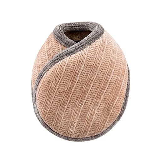 Surblue Unisex Warm Knit Earmuffs Cashmere Winter Pure Color Outdoor Fur Earwarmer, Coffee, Large