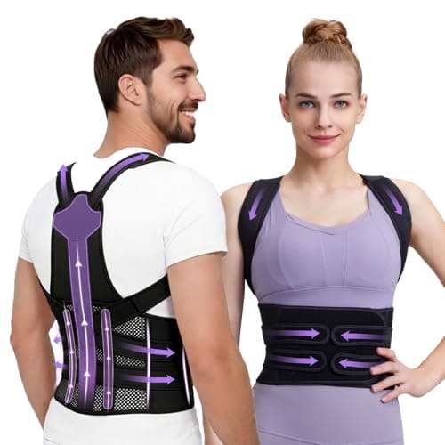 Posture Corrector for Women and Men, Adjustable Back Support Brace for Office, Home, Daily Wear, Breathable Shoulder Straightener for Upper Lower Back Pain Relief, Under Clothes Hunchback Correction