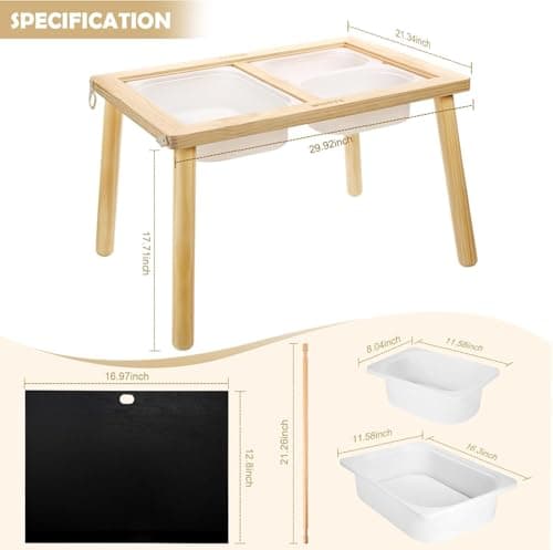 wingyz Kids Table for Play Study Dining Toys Storage, Sensory Tables for Toddler, Activity Table with Storage Bins Birthday Gifts for Boys and Girls