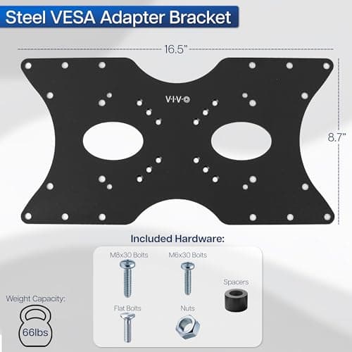 VIVO Steel VESA LCD LED TV Mount Adapter Plate Bracket for Screens 32 to 55 inches, Conversion Kit for VESA 50x50-100x100 to 200x100-400x200, MOUNT-AD4X2