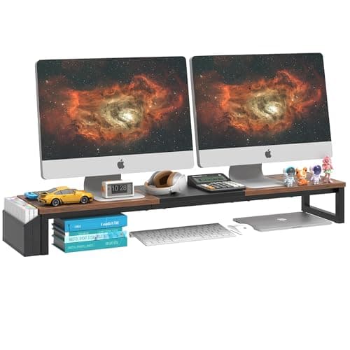 LAND·VOI Dual Monitor Stand Riser Review – 41.5" Wood Riser Tested
