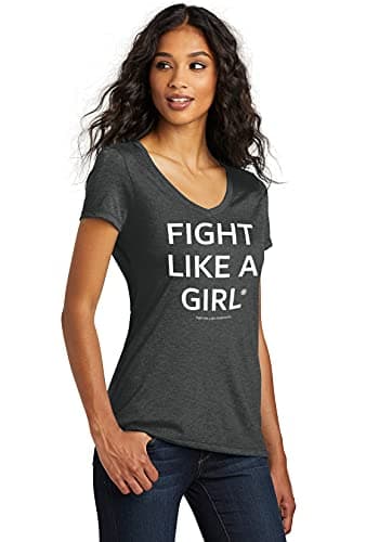 She Believed She Could, So She Did Tri-Blend Ladies' V-Neck T-Shirt - Black Frost [3X]