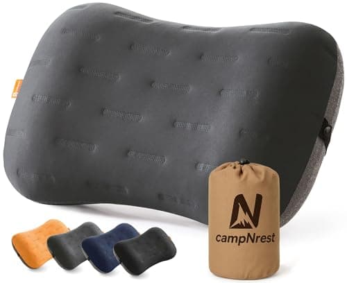Camping Kissen aufblasbar Test – CAMPNREST Nackenkissen für Reisen, Camping & Wandern