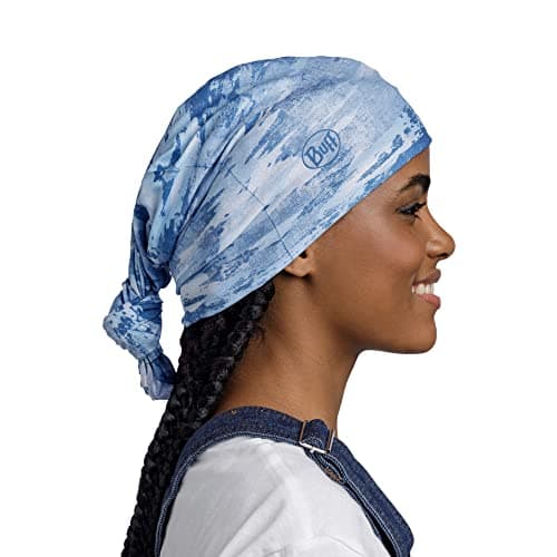 Buff CoolNet UV Neck Gaiter, UPF 50 Sun Protection, Breathable, Cooling Bandana, Versatile, Quick Dry Face Mask, Lazs Blue, Adult Size