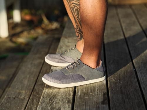 OLUKAI Nohea Moku Men's No Tie Boat Shoes, Breathable & Quick Dry Mesh, Effortless Design & Barefoot Wearability, All-Day Comfort & Support, Charcoal/Clay, 12
