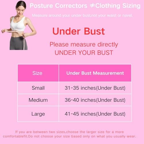 Back Brace Posture Corrector for Women - Adjustable Posture Brace for Women Under Clothes - Back Brace for Posture Upper Back Support - Invisible Comfort for Office Daily Wear - Comfortable Hunchback Slouching for Neck Shoulder Back Straightener (Medium)