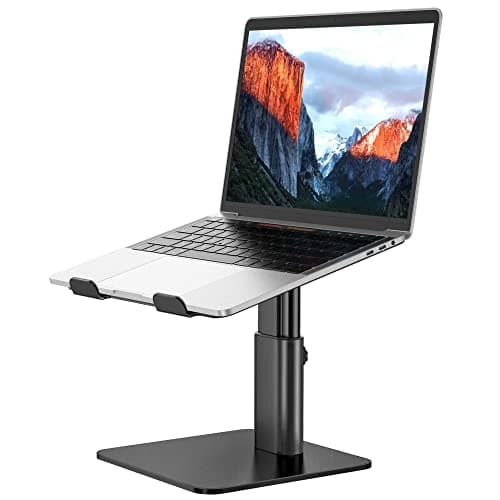BESIGN LSX6N Laptop Stand, Ergonomic Adjustable Notebook Riser, Computer Holder, Laptop Mount Compatible with 10-15.6" Laptops, Black