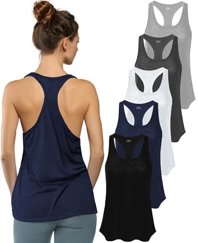 Women's 5 Pack Flowy Burnout Racerback Tank Top Review 2025