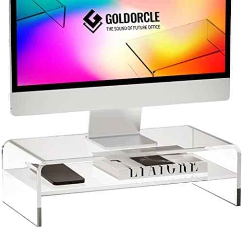 GoldOrcle Acrylic Monitor Stand Riser Review: Clear Design, Real Comfort?