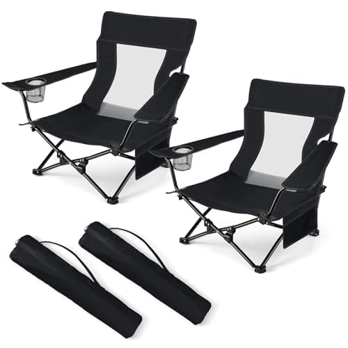 HaSteeL Folding Beach Chair Set of 2 Review – Low Portable Chairs Tested