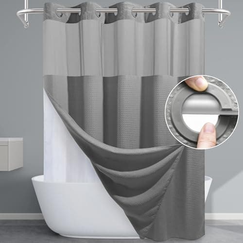 EUTXL Waffle Weave Shower Curtain Review – Heavy Duty Grey Hotel Luxury Set