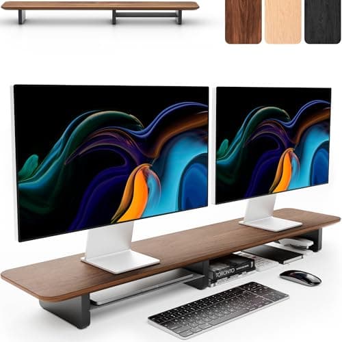 KIVY Dual Monitor Riser Review: Walnut Wood Desk Shelf Tested