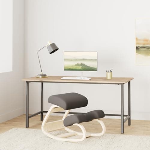Luxton Home Ergonomic Kneeling Chair with Extra Padding - Posture Support Comfortable Desk Chair - Angled Rocking Stool & Balancing Seat - Natural Relief for Neck or Back Pain (with Extra Padding)
