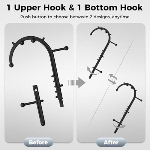NUREDA Detachable Trigger Point Massage Cane, One-Click Disassembly Massage Hook for Back, Neck & Shoulder Pain Relief, Pressure Point Massage Tool for Muscle Recovery (J Hook)