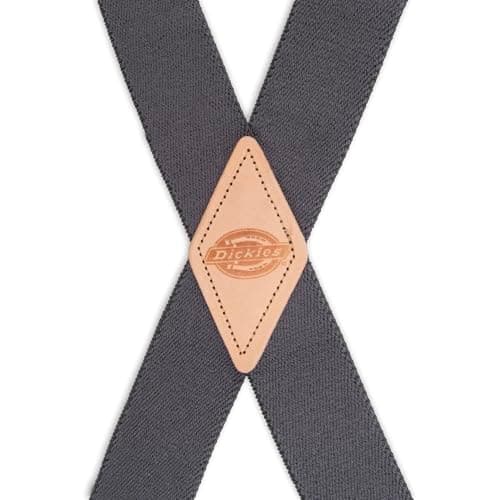 Dickies Men's 1-1/4 Solid Straight Clip Suspender,Charcoal,One Size