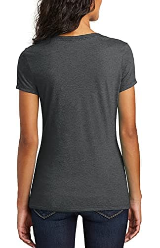 She Believed She Could, So She Did Tri-Blend Ladies' V-Neck T-Shirt - Black Frost [3X]
