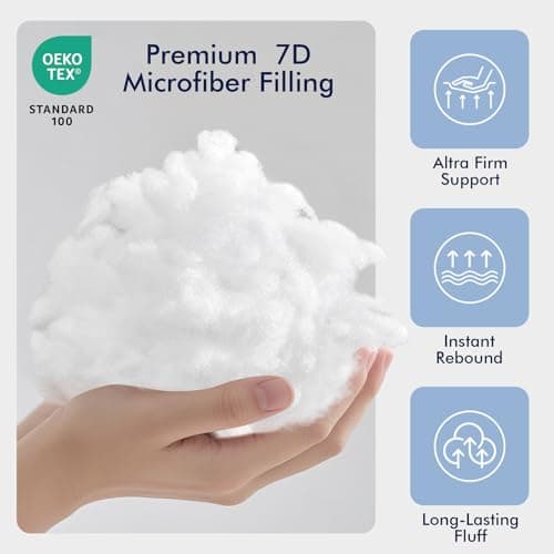 CASAJOY Pack of 2 12x20 Outdoor Pillow Inserts, Water Resistant Throw Pillow Inserts, Outdoor Lumbar Pillow for Patio, Furniture, Sofa, Bed, Living Room, Garden Decorative Waterproof Pillow Inserts