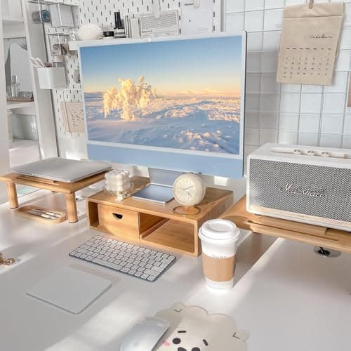 ROCDEER Dual Monitor Stand Riser Review — Bamboo Shelf That Actually Helps Your Posture