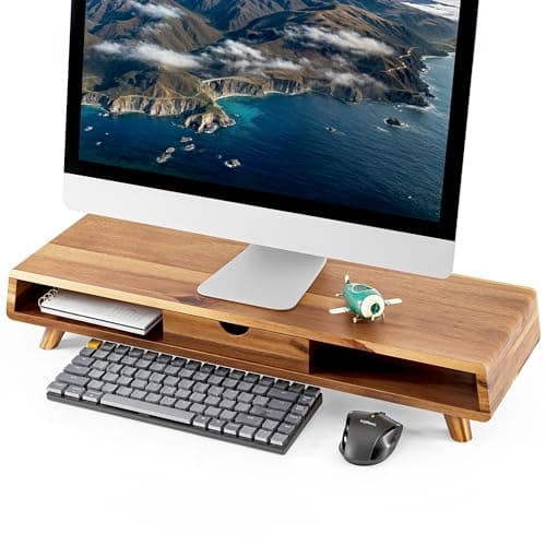 TINAMO Acacia Wood Monitor Stand Review: Real Test of the Patented Design