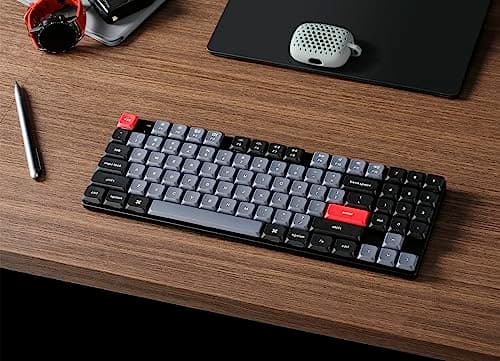Keychron K13 Pro Ultra-Slim Wireless QMK/VIA Custom Mechanical Keyboard, Hot-swappable Programmable Macro 80% Layout RGB Backlit Low Profile Gateron Brown Switch Bluetooth/Wired for Mac Windows Linux