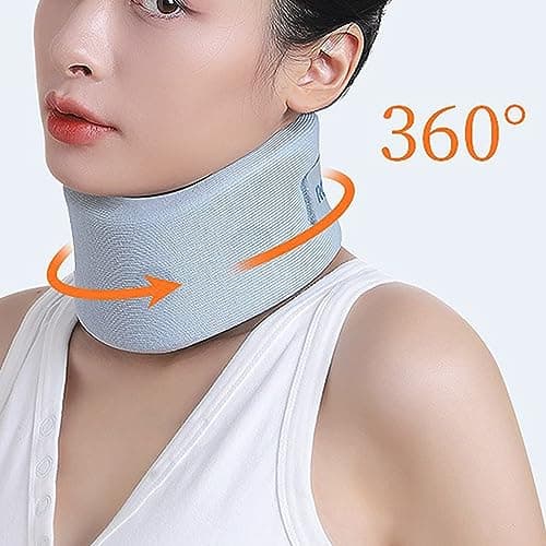 Neck Brace, Neck Support Brace Universal Cervical Collar Cervical Collar Neck Brace For Women Relieves Neck Adjustable Sponge Brace for Sleeping Working Neck Collar (L)