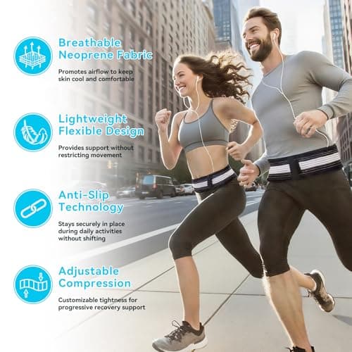 Callicebus Lower Back Brace for Pain Relief - Adjustable Back Support Brace for Sciatica, SI Joint, Hip & Spine Pain - Breathable Lumbar Support Belt for Men Women for Work, Home or Exercise