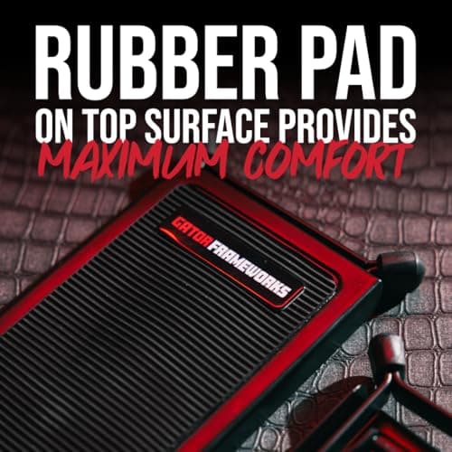 Gator Frameworks Ergonomic Guitar Foot Rest for Practice or Performing with (5) Height Adjustable Playing Positions and Rubberized Foot Pad for Comfort and Stability, (GFW-GTR-FOOTREST)