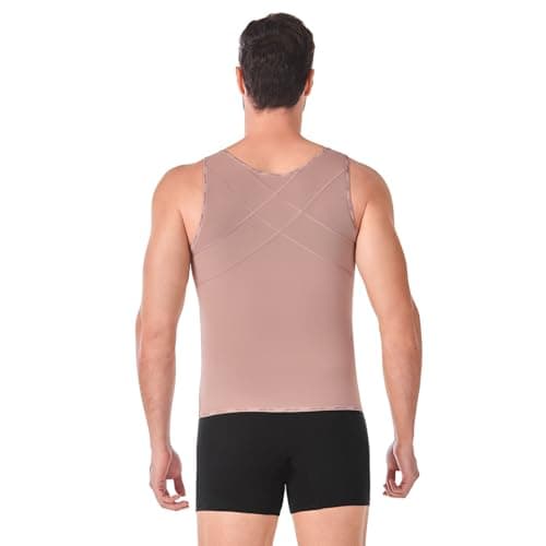 Ann Chery 5170 Girdle Vest Shaper and posture corrector 3 rows of clasps for Men (Cocoa, X-Large)