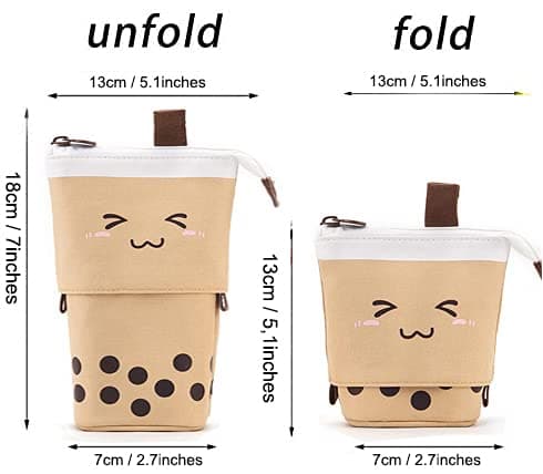 Friinder Telescopic Pencil Bag Pen Holder Pop Up Stationery Case, Stand-up Retractable Transformer Bag Standing Organizer, Great for Christmas Holiday New Year Office Bag