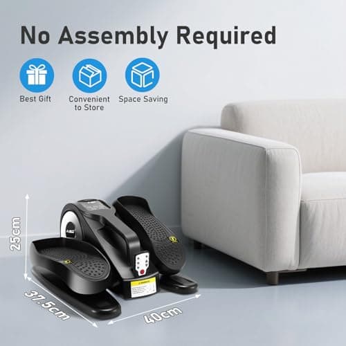AODI Under Desk Elliptical Machine, Leg Exerciser for Seniors Adults, Adjustable Speeds Elliptical Trainer with Remote, Quiet & Portable Mini Seated Pedal Exerciser for Home Office Use