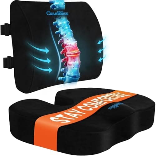 CloudBliss Lumbar Support Pillow & Seat Cushion Set Review – Comfort That Actually Lasts